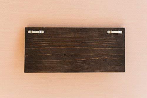 Save personalized wall key hanger unique custom key ring jewelry rack holder customize with your name dark rustic natural wood 4 hooks decorative kitchen garage living closet