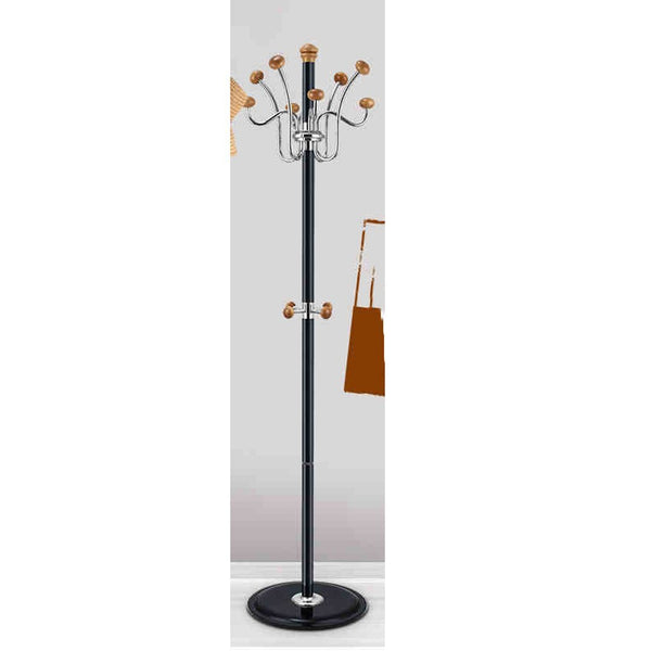 Coat Stand Rack Stainless Steel Simple Assembly Hangers Landing Creative Racks ( Color : Black , Size : B )