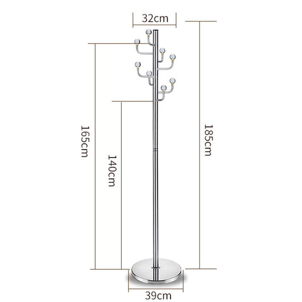 Coat Rack Crystal Stainless Steel Clothes Rack Floor Hanger Metal Simple Modern Fashion Hallway Durable