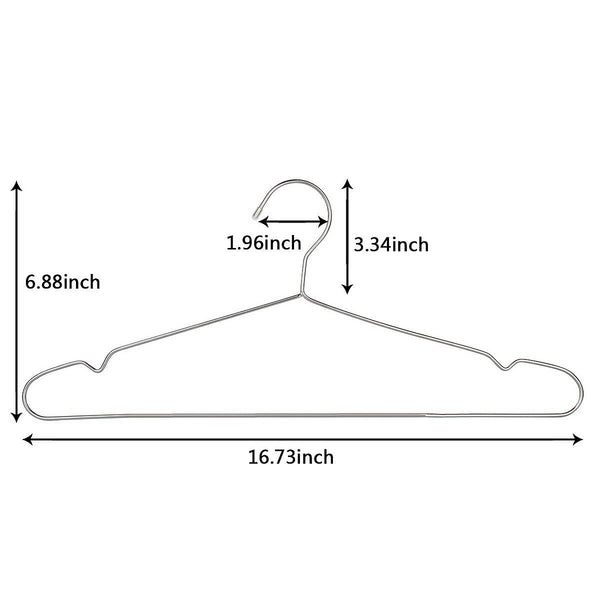 OIKA Hangers 40 Pack Coat Hangers Clothes Hangers Stainless Steel Strong Metal Standard Hanger 16.5 Inch