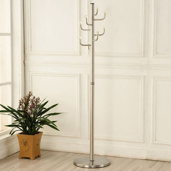Coat Rack Crystal Stainless Steel Clothes Rack Floor Hanger Metal Simple Modern Fashion Hallway Durable