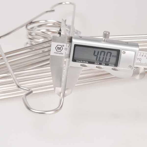 ECROCY 20 Pack Strong Stainless Steel Hangers - 4mm Diameter 17.7 Inch