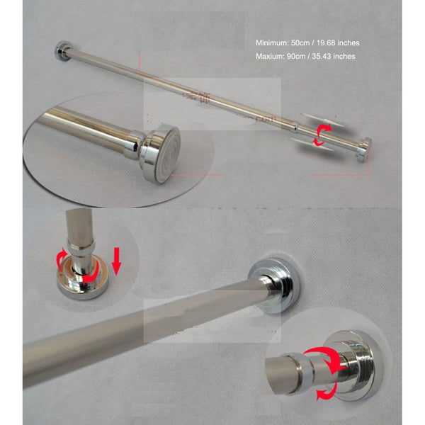 szdealhola Stainless Steel Extendable Tension Closet Rod Extender Hanging Pole Retractable