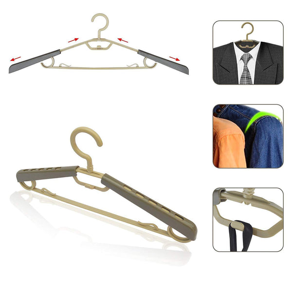 Results bondream 6 pack heavy duty plastic extra wide arm 15 23suits clothes hangers with swivel hooks perfect for coat jacket dress shirt trousers or closet space saving grey tan