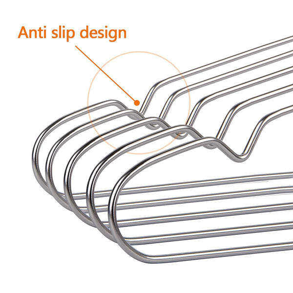 OIKA Hangers 40 Pack Coat Hangers Clothes Hangers Stainless Steel Strong Metal Standard Hanger 16.5 Inch