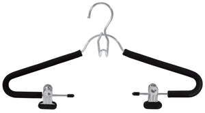 Closet Spice Chrome Suit Hanger with Clips - Set of 6 (Black)