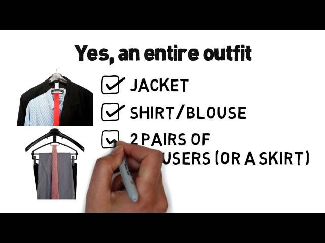 The Compact Suit Hanger from Aristocrat Homewares takes the pain out of juggling 3 or 4 hangers to carry one outfit on a business trip