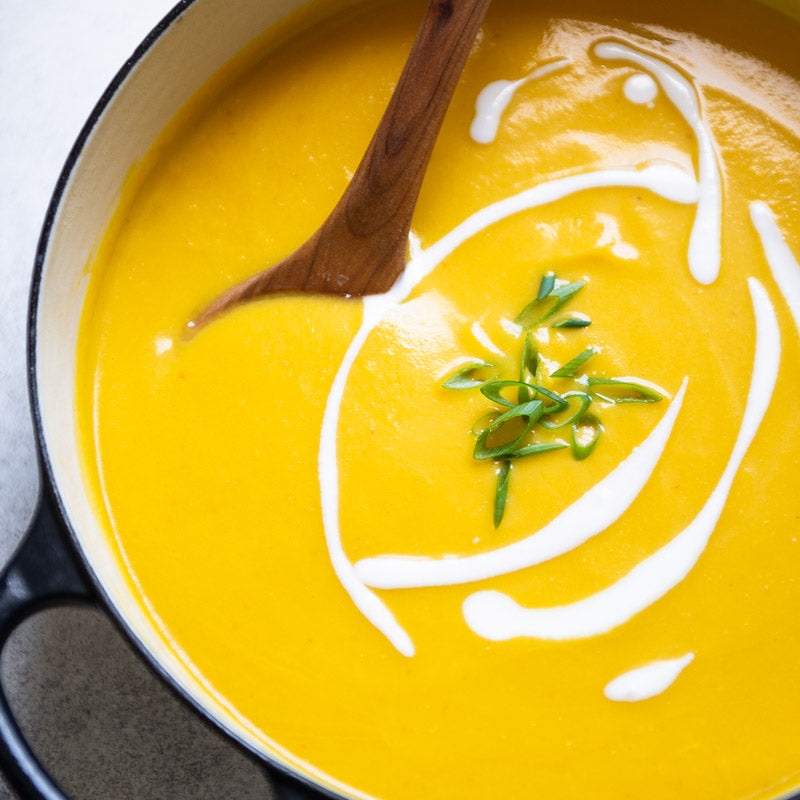 Stay warm with this flavorful vegan butternut squash soup that’s flavored with Asian spices