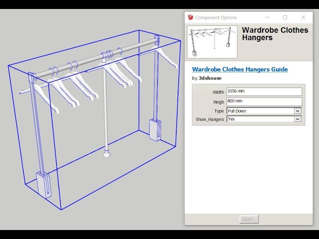 Clothes Hangers Sketchup by 3dshouse (11 months ago)