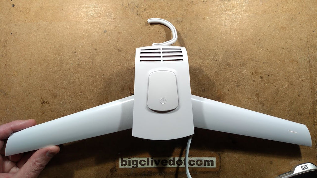 Teardown of a hot air coat hanger for drying clothe