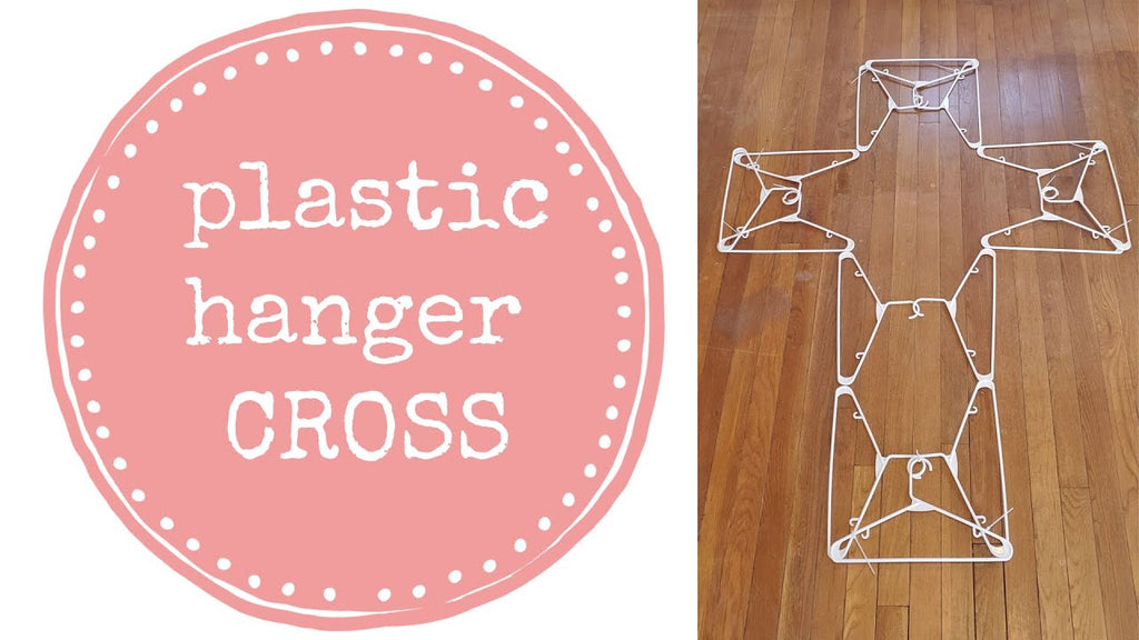 hanger cross - clothes hanger (dollar store) diy tutuorial by juNxtaposition (1 year ago)