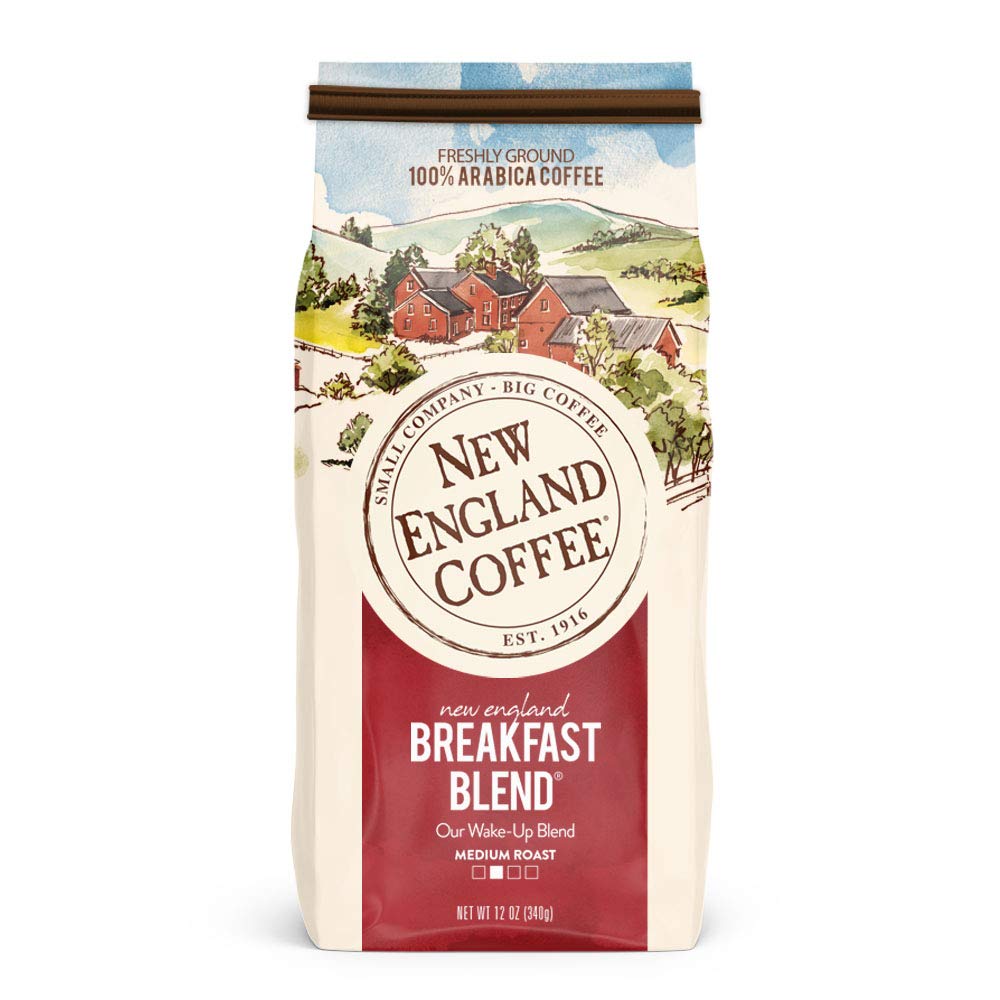 New England Coffee New England Breakfast Blend, Medium Roast Ground Coffee, 12 Ounce (1 Count) Bag $3.78