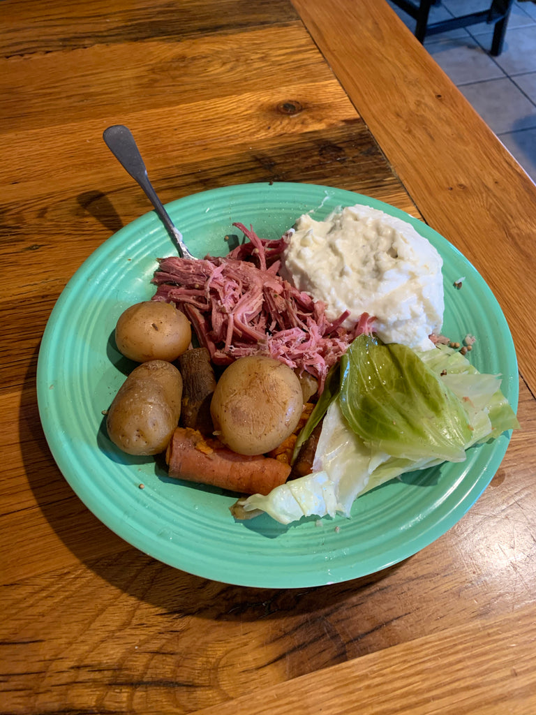 Gorgo’s Slow Cooked Corned Beef and Cabbage