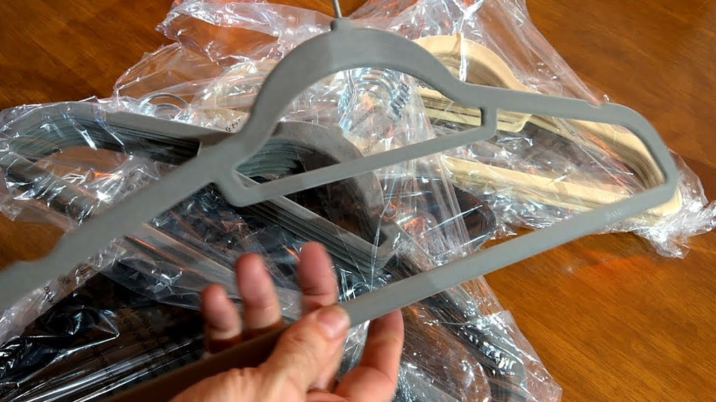 Used these to replace all the hangers in one wardrobe and almost doubled the space by getting rid of the thick plastic and wooden ones