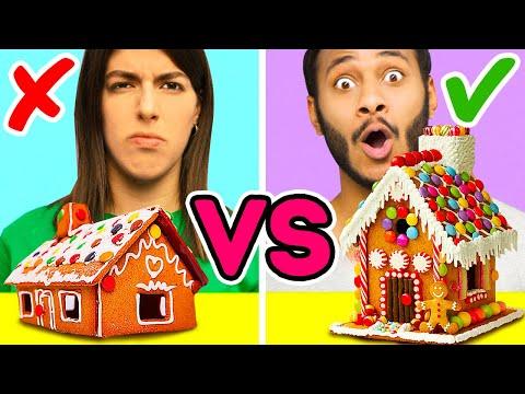 34 CUTE WAYS TO GET INTO THE CHRISTMAS SPIRIT || GINGERBREAD HOUSE CHALLENGE