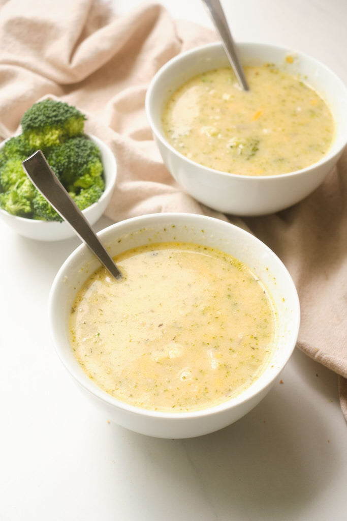 Broccoli & cauliflower cheddar soup