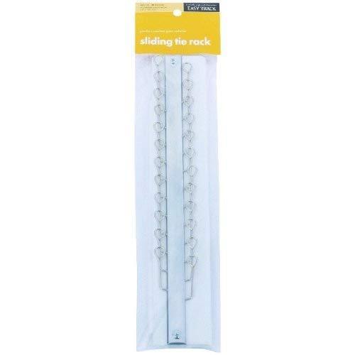 Top easy track ra1200 sliding tie rack 24 hook white