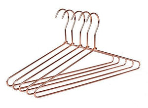 10 Sturdy Cooper Rose-Gold Metal Coat Hangers Heavy Duty Suit Hangers (10)