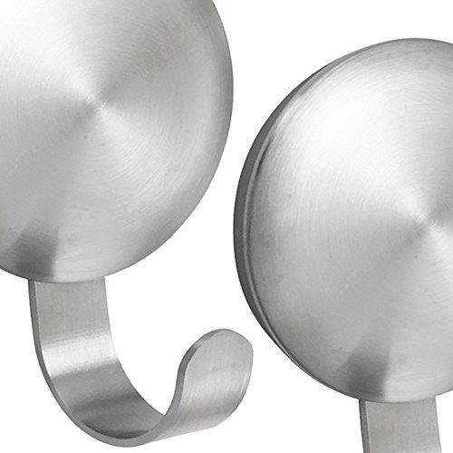 Budget friendly interdesign forma self adhesive hook set of 2 stainless steel