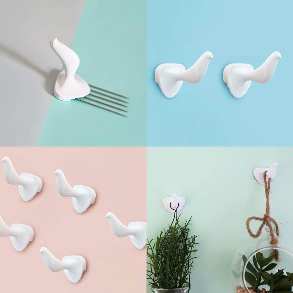 Save on hotlistor reusable multipurpose bird cubicle wall hooks clips decorative pin stick hooks office partition panel hanger cubicle accessories pins 6 bird hooks