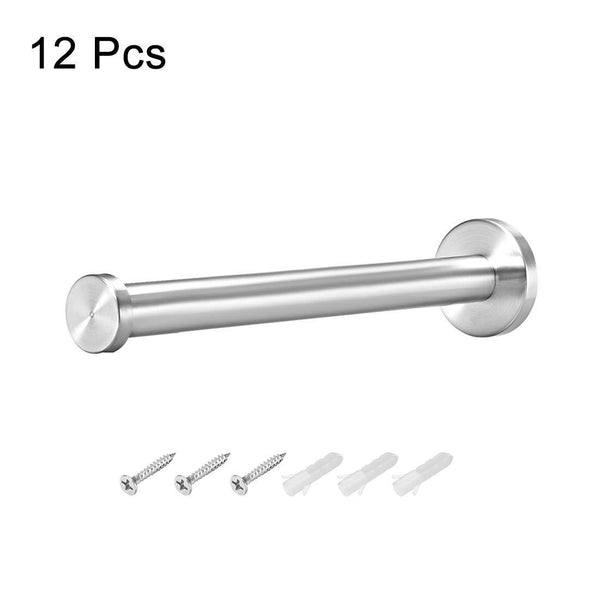 Try uxcell 12pcs wall mounted hook robe hooks single towel hanger with screws stainless steel 7 87inch silver