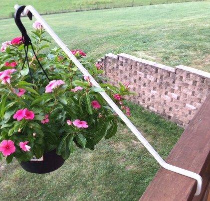 Shop 3 pack 23 steel angled deck potted plant hook white