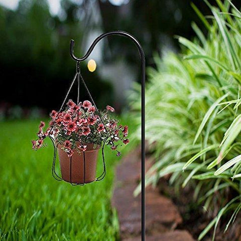 Selection easy fashion e f c202 shepherd hook 48 inch black 2 of sets premium metal rust resistant for hanging plants hanging plant baskets mason jars lanterns