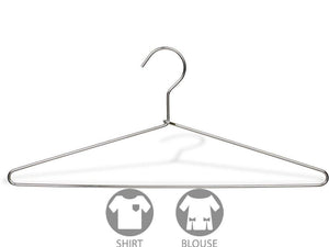The Great American Hanger Company Slim Metal Suit Hanger, Box of 100 Thin and Strong Chrome Top Hangers for Shirt and Pants