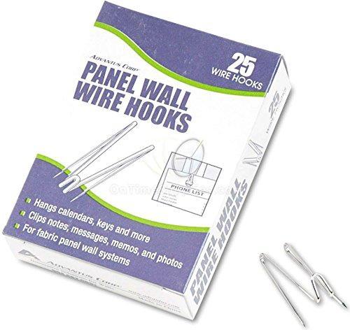 Save on advantus panel wall wire hooks silver 25 hooks per pack sold as 4 packs 75370 bundle includes plexon ballpoint pen