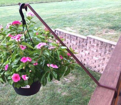 Amazon best 3 pack 23 steel angled deck potted plant hook rust