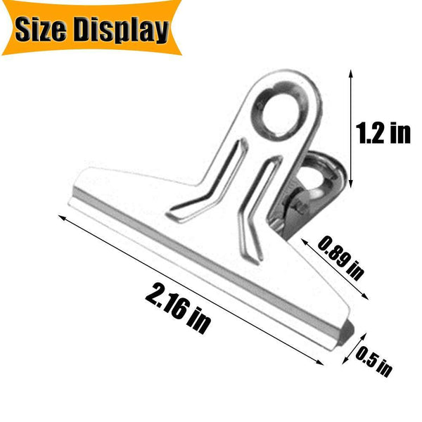 Budget chip bag clips food clips heavy duty clips for bag cloth silver all purpose air tight seal good grip clips cubicle hooks clips 2 16 wide clips hinge clamp file binder clips office home 20 pack