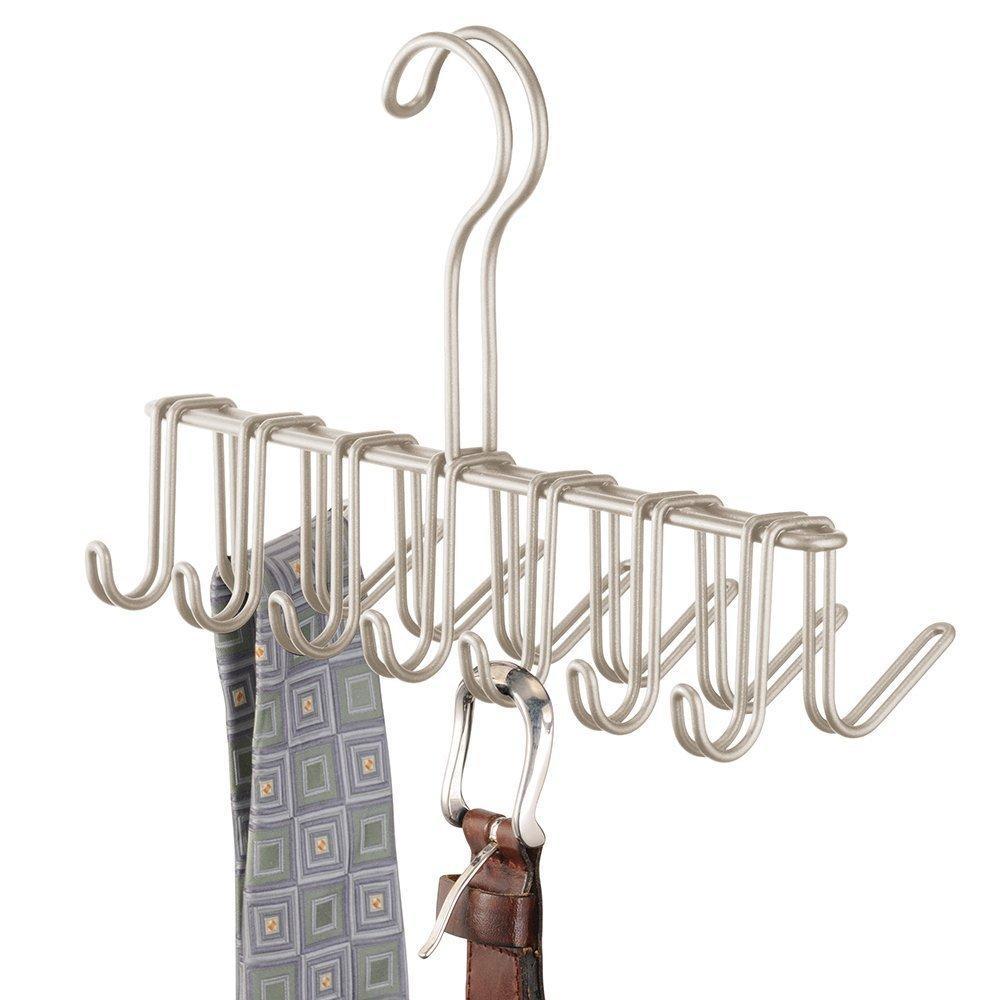 Selection interdesign classico closet organizer rack for ties belts 14 hooks satin