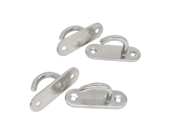 Discover stainless steel ceiling hooks wall hooks m6 screw mount hook hangers pad eye straps tie down anchor point rigging pack of 4