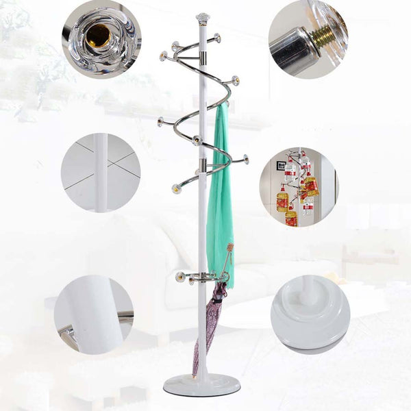 AJZGFCoatrack Metal Stainless Steel Bedroom Coat Rack Floor Assembly Stylish and Creative Rotating Indoor Living Room Hangers Hatstand (Style : H)