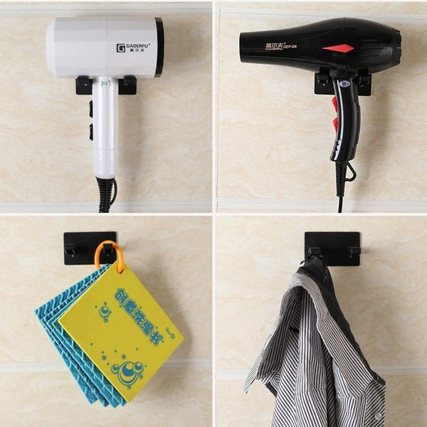 Great hair dryer holder for dyson supersonic hair dryer waterproof bathroom wall mount storage organizer rack hanger holder stainless steel power plug holder with 3m self adhesive hooks