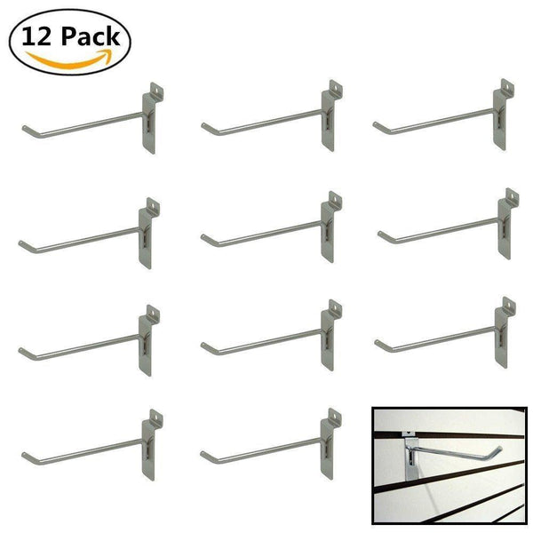 Home 12 counts chrome utility pegboard slatwall single pin hooks 2 4 6 8 10 12 for shop display fitting 12