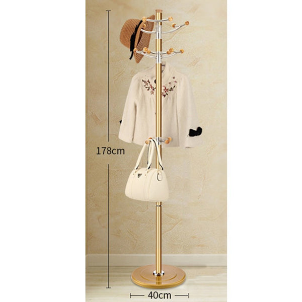 Coat Hat Rack Stainless Steel Simple Assembly Hangers Landing Creative Racks ( Color : Gold , Size : F )