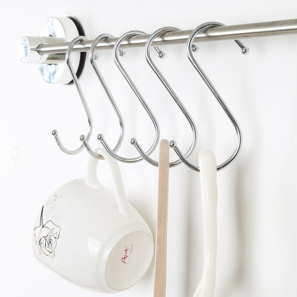 Shop mxy s hook s shaped hanging stainless steel hooks tool pack of 5 pcs metal hooks hangers for home kitchen and garage gardening tools