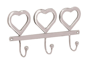 Discover the deco 79 90890 stainless steel heart wall hook rack 5 x 10 silver