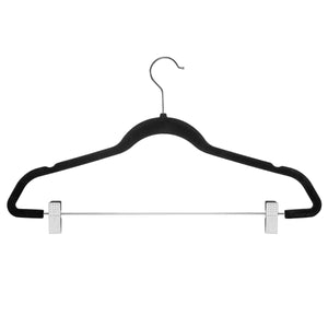 Budget zober premium quality space saving velvet pants hangers strong and durable with metal clips 360 degree chrome swivel hook ultra thin non slip skirt hangers with notches 20 pack black