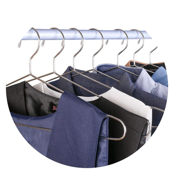 45cm Stainless Steel Strong Metal Wire Hangers Coat Hanger Standard Suit Hangers Clothes Hanger (30 pcs/Lot),