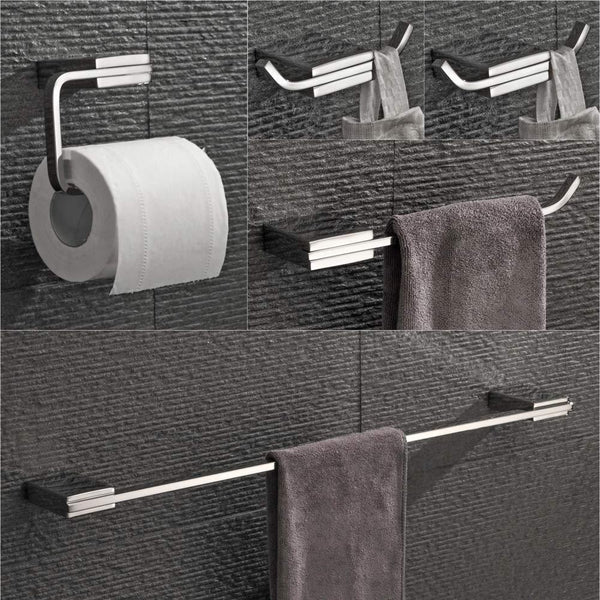 Discover the best velimax bathroom 5 piece hardware set chrome bathroom holder set stainless steel wall mounted towel hook towel ring toilet roll holder towel bar polished finish