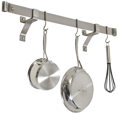 Kitchen enclume premier 36 inch rolled end bar wall or ceiling pot rack use with wall brackets or captain hooks stainless steel