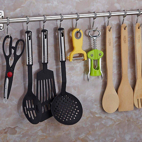 Shop for lzttyee stainless steel pot pan rack wall mounted lid holder organizer multifunctional kitchen utensils 10 hooks