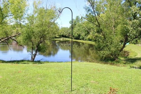 Top ashman black shepherd hook 92 inch 15mm thick super strong rust resistant steel hook ideal for hanging heavy plant baskets bird feeders solar lights lanterns flower pots