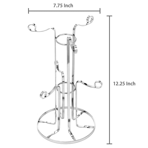 Try mygift 6 hook sleek chrome plated kitchen countertop hanging mug storage tree display rack