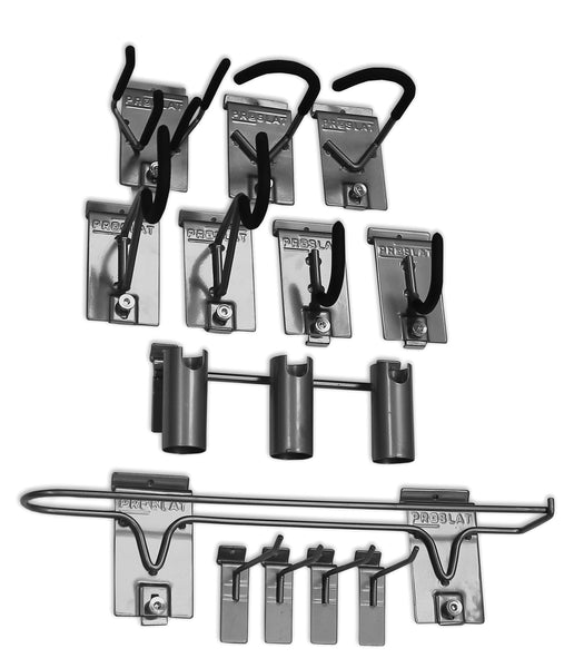 Shop proslat 11005 sports equipment steel hook variety kit designed for proslat pvc slatwall 13 piece