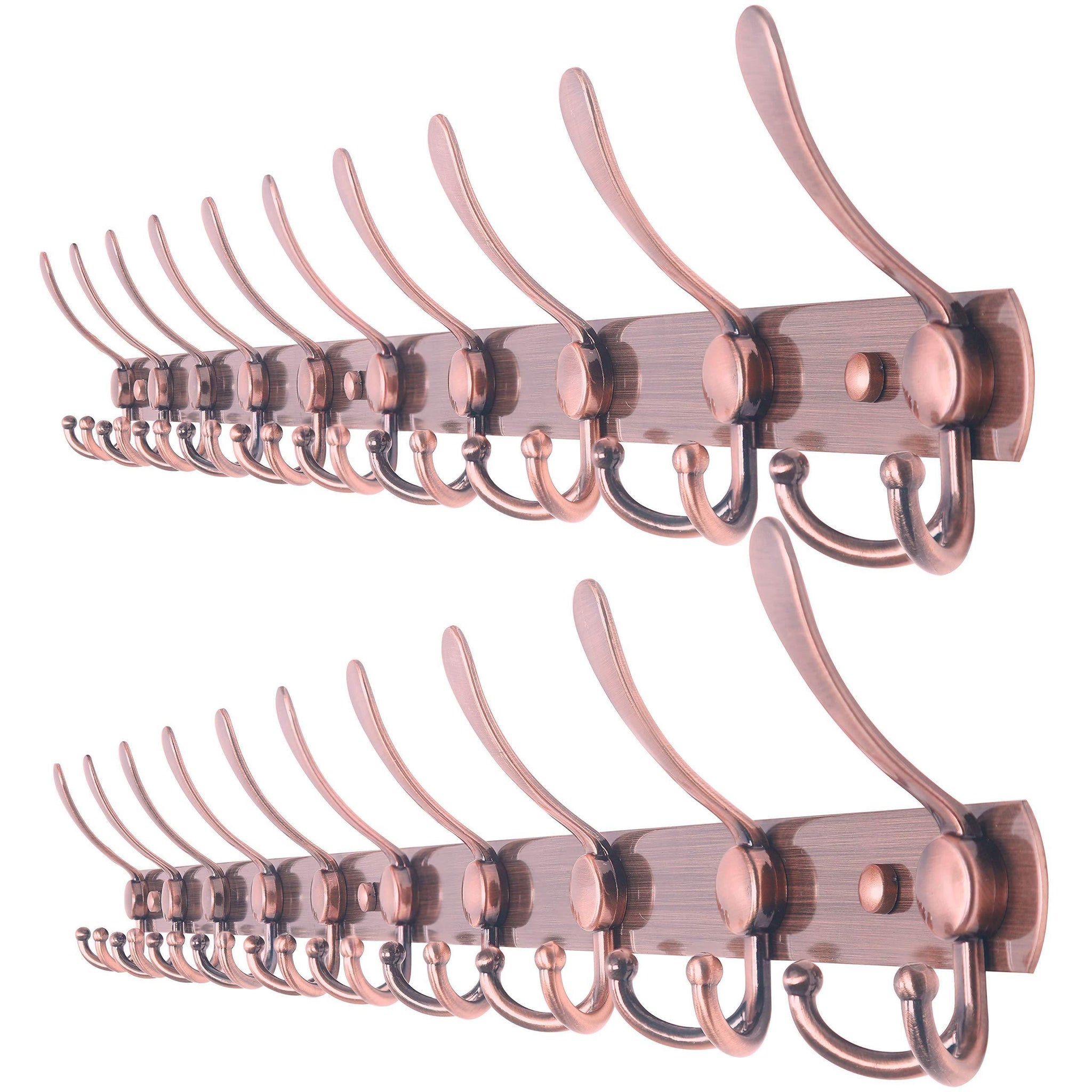 Products webi coat rack wall mounted 16 hole to hole center10 tri hook for hanging coats metal coat hook rack rail wall coat rack with hooks coat hanger wall mount for entryway jacket antique copper 2 pcs