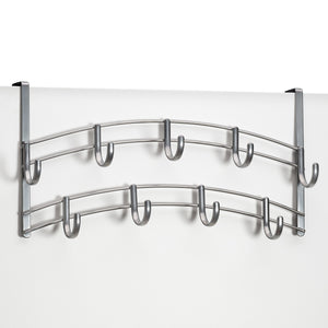 Buy lynk over door accessory holder scarf belt hat jewelry hanger 9 hook organizer rack platinum 1