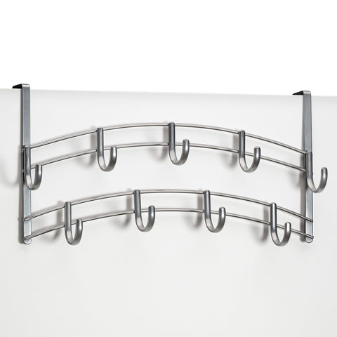 Buy lynk over door accessory holder scarf belt hat jewelry hanger 9 hook organizer rack platinum 1